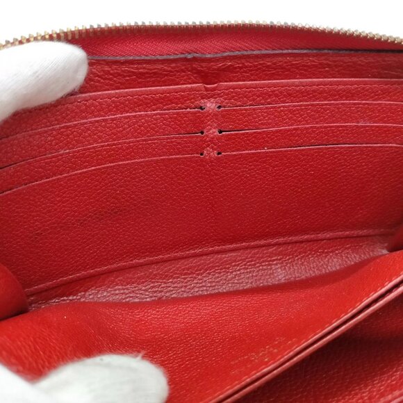 502310BH (L4) Louis Vuitton Wallet Long Red Monogram Empreinte - Picture 7 of 10